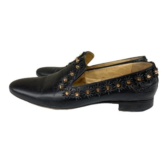 Melvin & Hamilton Claire 1 Black Studded Loafers size 37 - Picture 1 of 13
